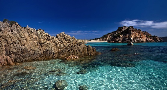 The rugged islands in the Maddalena Archipelago