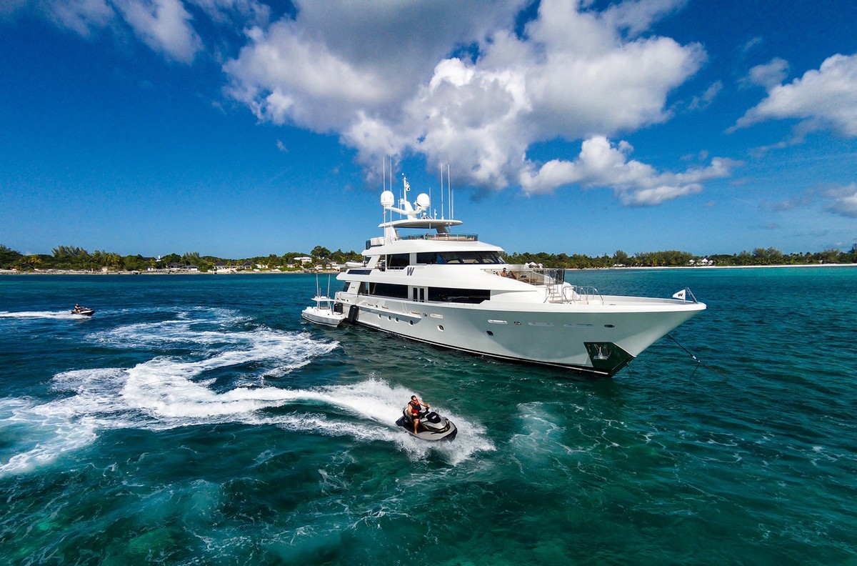The 2015 Westport W is available for your charter in the Bahamas.