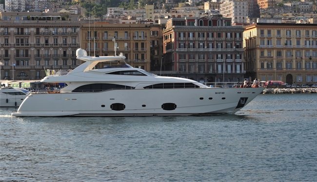 The Ferretti is a stunning yacht for your charter in Italy.