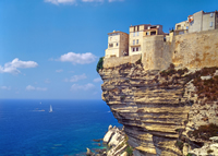 The View of Bonifacio from a luxury yacht charter