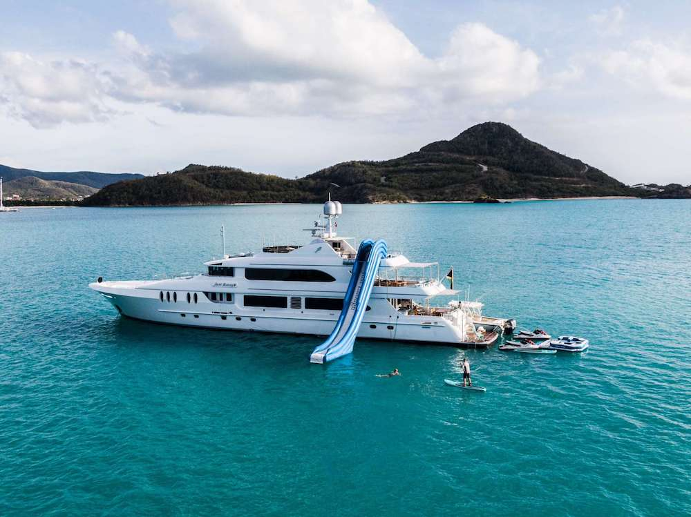 Charter Yacht JUST ENOUGH | Custom 140 | 5 Staterooms | Bahamas | Nassau | Tortola | St. Maarten